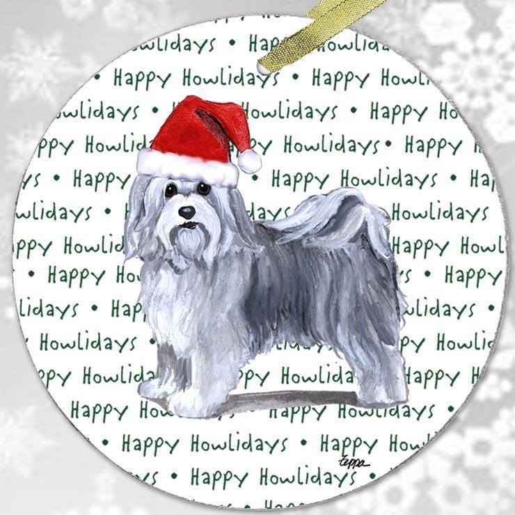 Havanese "Happy Howlidays" Ornament