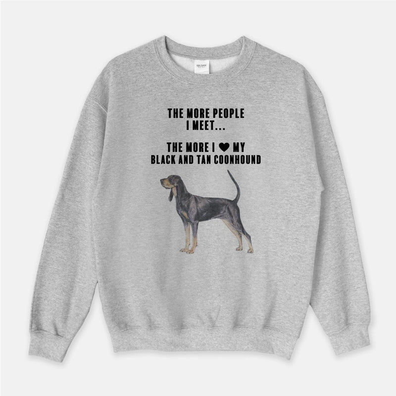 Black and Tan Coonhound Love Unisex Crew Neck Sweatshirt