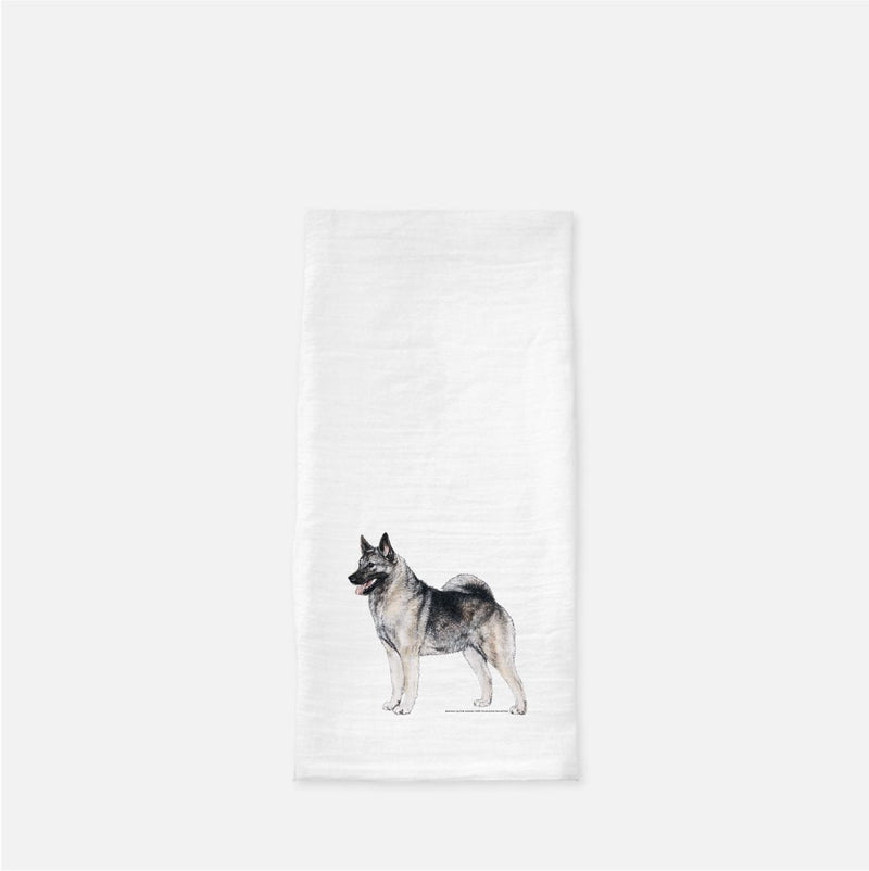 Norwegian Elkhound Tea Towel