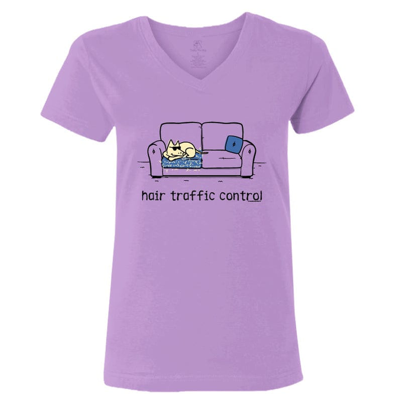 Hair Traffic Control - Ladies T-Shirt V-Neck