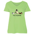 Holy Pugamole - Ladies Plus V-Neck Tee