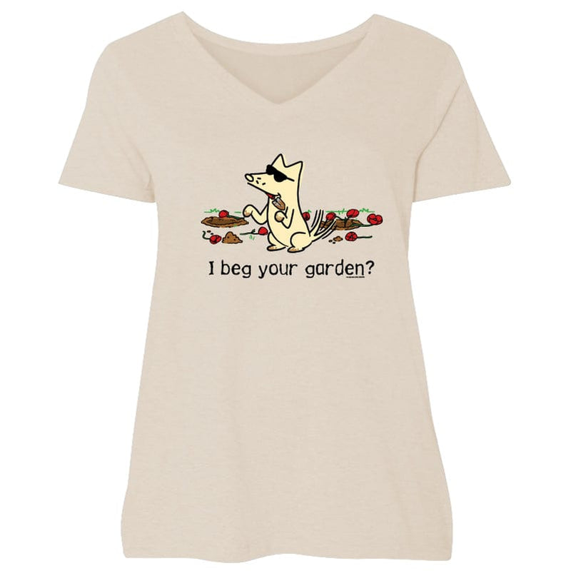 I Beg Your Garden - Ladies Plus V-Neck Tee