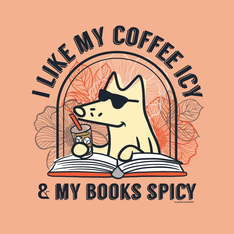 I Like My Coffee Icy And My Books Spicy  - Lightweight Tee
