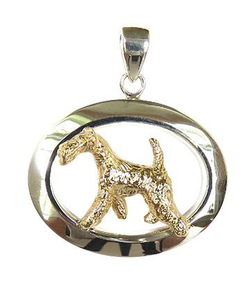 Airedale Terrier Sterling & 14k Gold Jewelry
