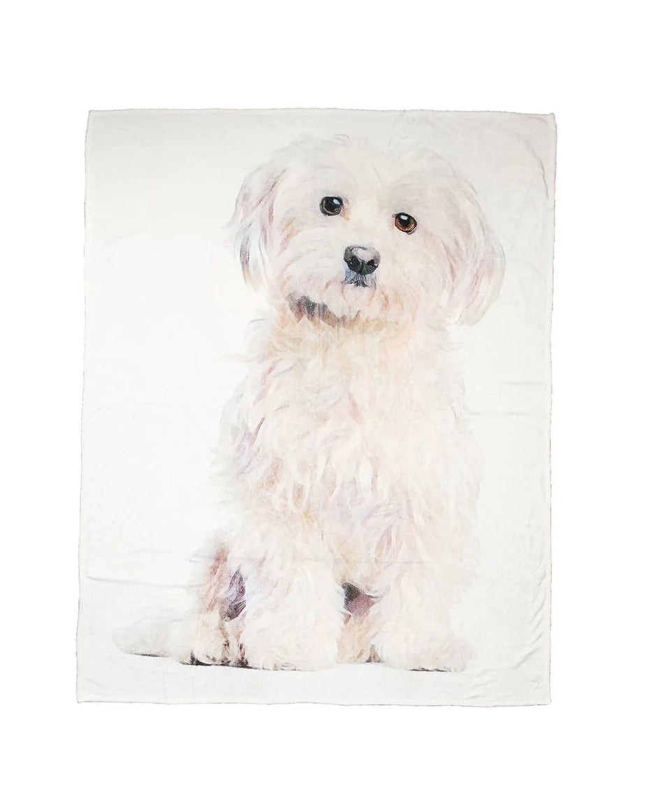Custom Dog Fleece Blanket - Classic Design