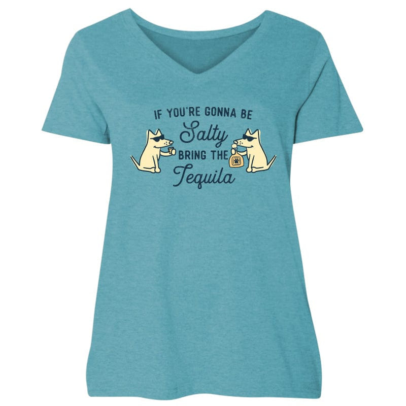 If You're Gonna Be Salty - Ladies Curvy V-Neck Tee