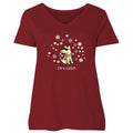 I'm a Catch - Ladies Curvy V-Neck Tee