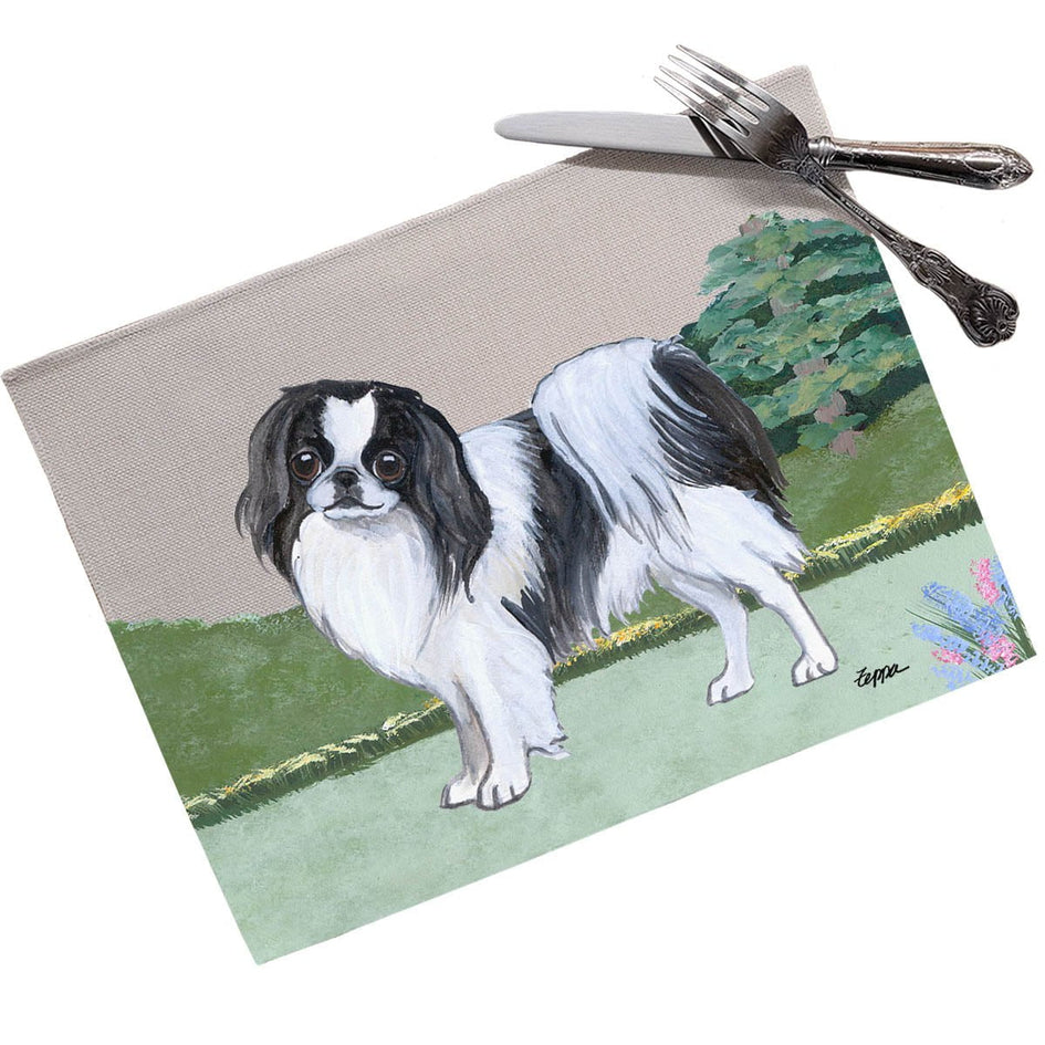 Japanese Chin, Black and White Placemats