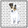Jack Russell Puppy Love Text - Women's V-Neck T-Shirt