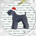 Kerry Blue Terrier "Happy Howlidays" Ornament