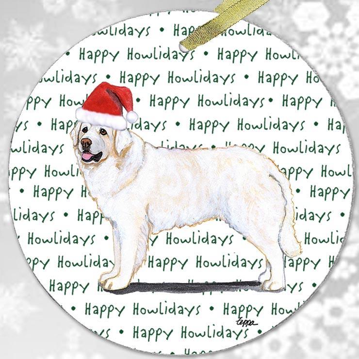 Kuvasz "Happy Howlidays" Ornament