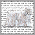Komondor Love Text - Women's V-Neck T-Shirt