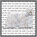 Komondor Love Text - Adult Unisex Crewneck Sweatshirt