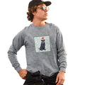 Black Labrador Retriever Happy Howlidays Text - Adult Unisex Long Sleeve T-Shirt