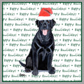 Black Labrador Retriever Happy Howlidays Text - Adult Unisex Crewneck Sweatshirt