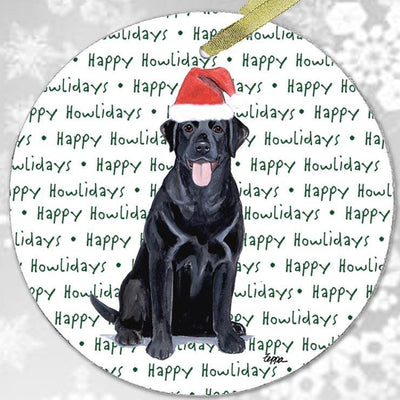 Labrador Retriever "Happy Howlidays" Ornament