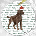 Labrador Retriever "Happy Howlidays" Ornament