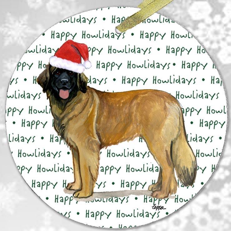 Leonberger "Happy Howlidays" Ornament