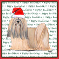 Lhasa Apso Happy Howlidays Text - Adult Unisex T-Shirt