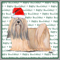 Lhasa Apso Happy Howlidays Text - Adult Unisex Crewneck Sweatshirt