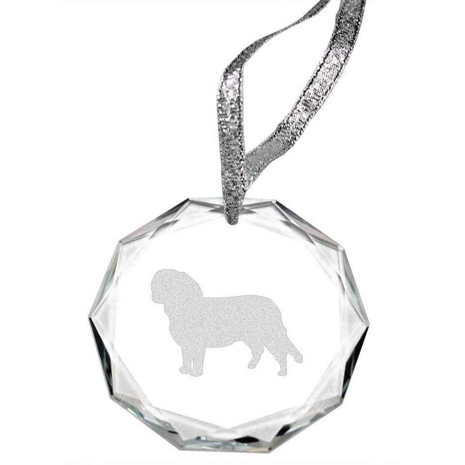 Cavalier King Charles Spaniel Laser Engraved Round Facet Crystal Ornament