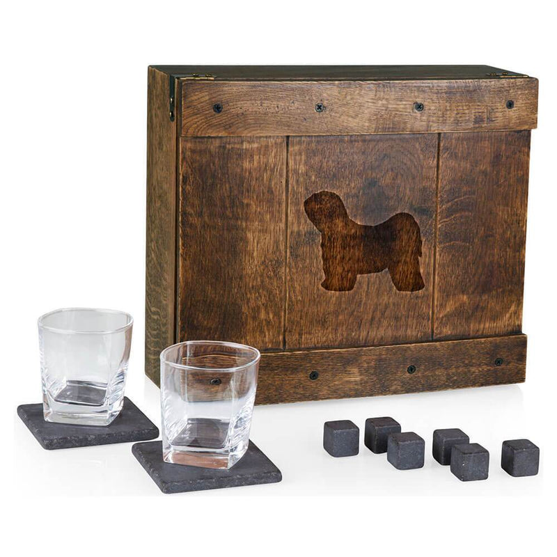 Tibetan Terrier Laser Engraved Whiskey Box