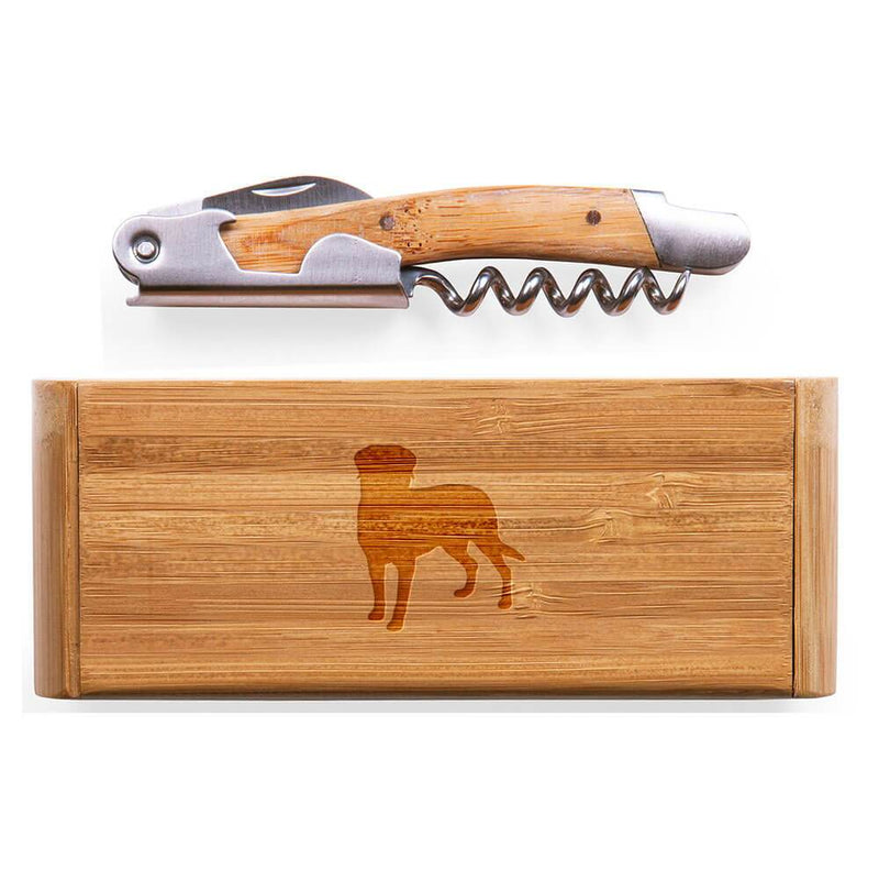 Greater Swiss Mountain Dog Elan Bamboo Corkscrew with Laser Engraved Case