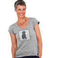 Black Labrador Retriever Puppy Love Text - Women's V-Neck T-Shirt