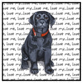 Black Labrador Retriever Puppy Love Text - Women's V-Neck T-Shirt