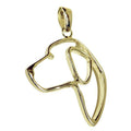 Labrador Retriever 14K Gold Cut Out Pendant