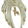 Labrador Retriever Gold Plated Holiday Angel Wing Ornament
