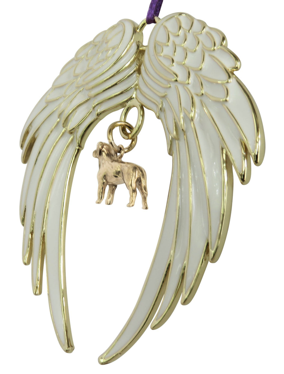 Labrador Retriever Gold Plated Holiday Angel Wing Ornament
