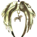 Labrador Retriever Gold Plated Holiday Angel Wing Ornament