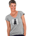 Black Labrador Retriever Love Text - Women's V-Neck T-Shirt