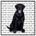 Black Labrador Retriever Love Text - Women's V-Neck T-Shirt