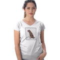Chocolate Labrador Retriever Love Text - Women's V-Neck T-Shirt