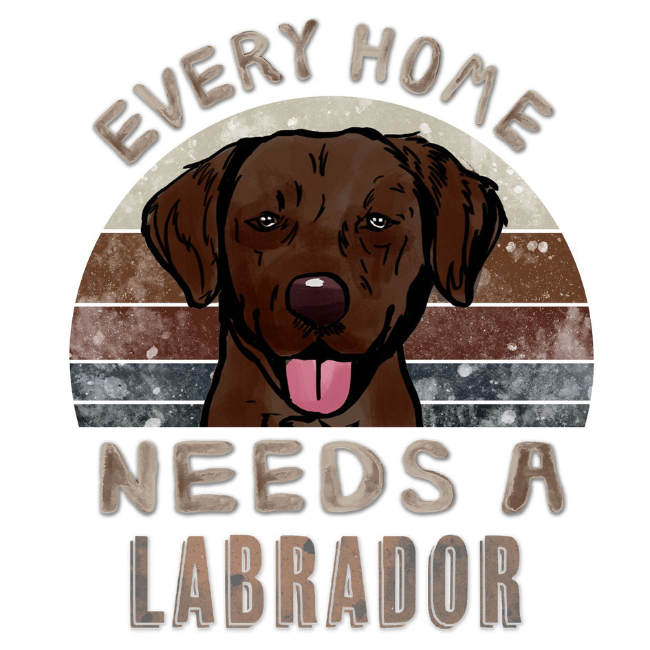 Every Home Needs a Labrador Retriever (Chocolate) - Women's V-Neck T-Shirt