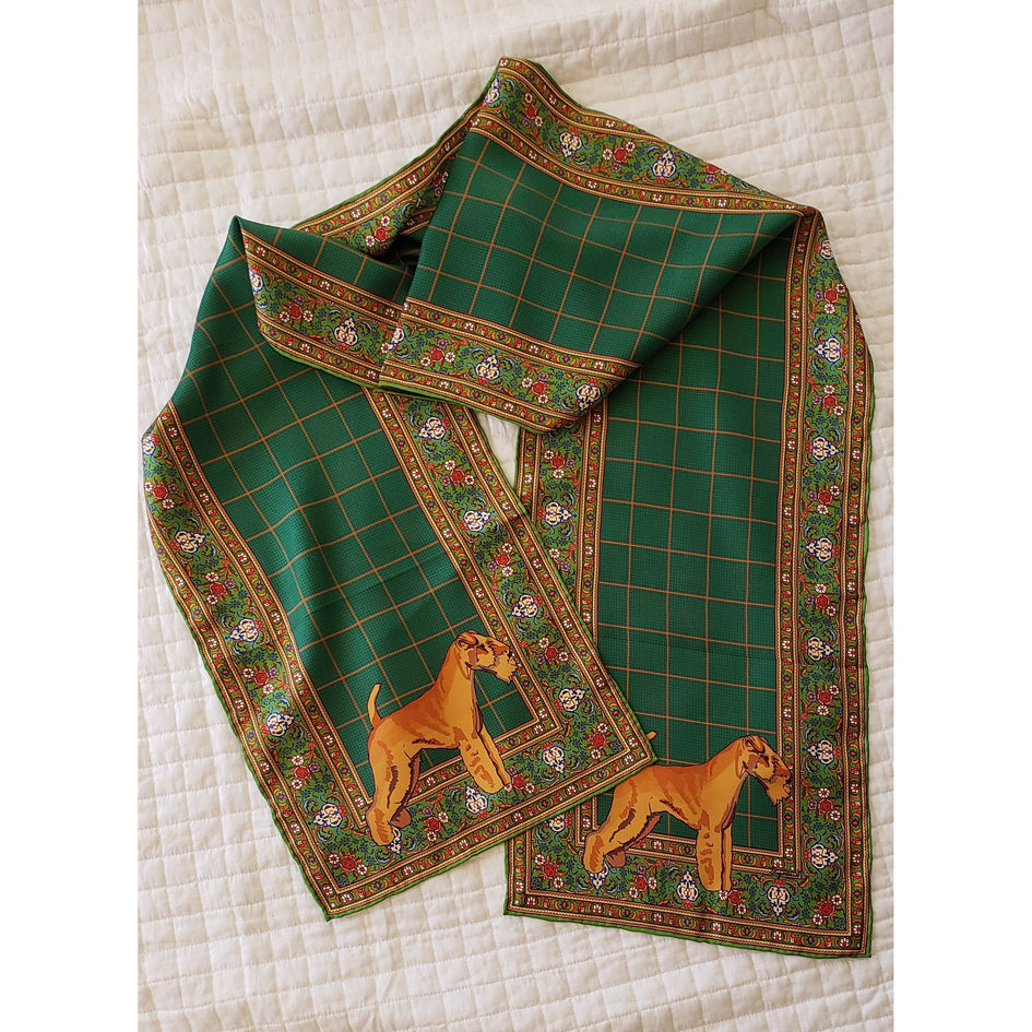 Lakeland Terrier Oblong Silk Scarf