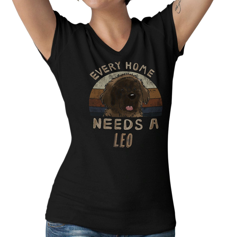 Every Home Needs a Leonberger - Women's V-Neck T-Shirt