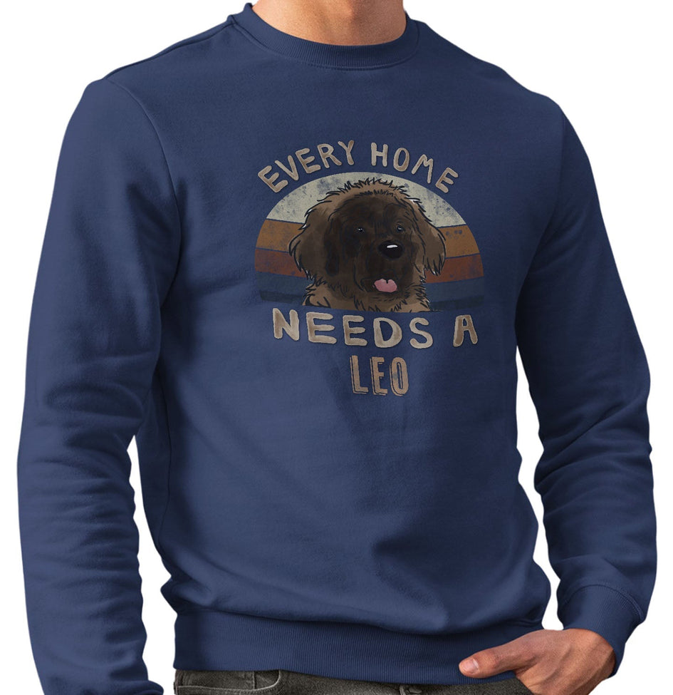 Every Home Needs a Leonberger - Adult Unisex Crewneck Sweatshirt