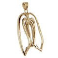Lhasa Apso 14K Gold Cut Out Pendant
