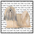 Lhasa Apso Love Text - Women's V-Neck T-Shirt