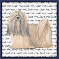 Lhasa Apso Love Text - Adult Unisex Crewneck Sweatshirt