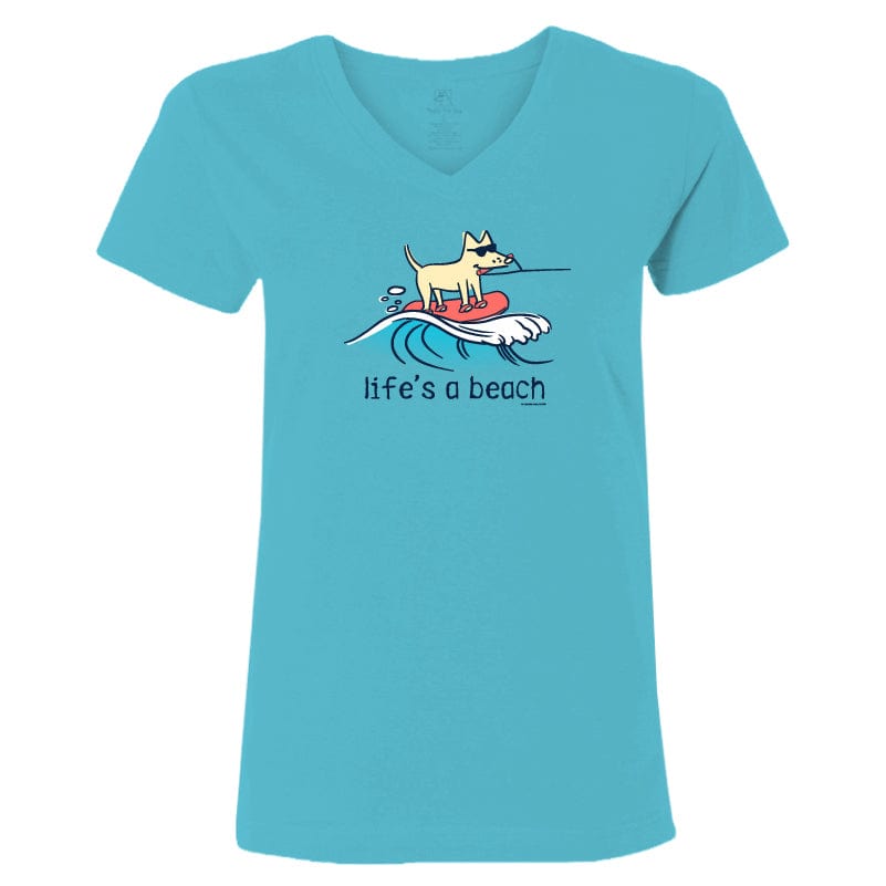 Life's A Beach - Ladies T-Shirt V-Neck