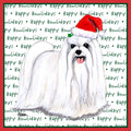 Maltese Happy Howlidays Text - Adult Unisex T-Shirt