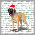 Mastiff Happy Howlidays Text - Adult Unisex Crewneck Sweatshirt