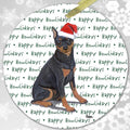 Miniature Pinscher,  Black and Tan "Happy Howlidays" Ornament