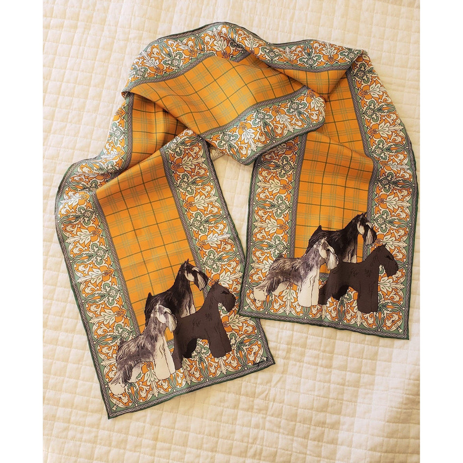 Miniature Schnauzer Oblong Silk Scarf