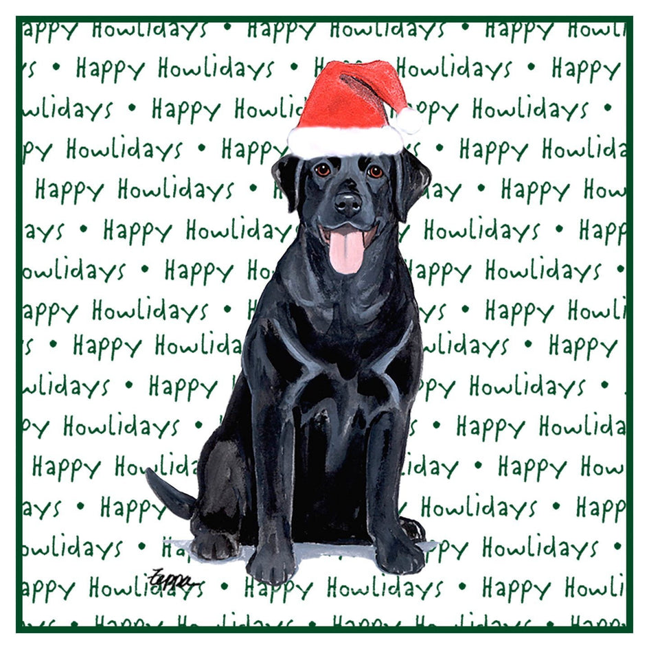 Black Labrador Retriever Howlidays - Adult Unisex Hoodie Sweatshirt