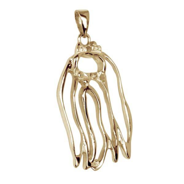 Maltese 14K Gold Cut Out Pendant